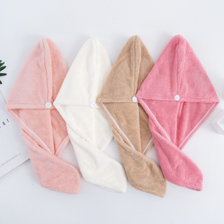 Coral Fleece Hair Wrap Towel Magic Hair-drying Cap turban Customize Logo Package
