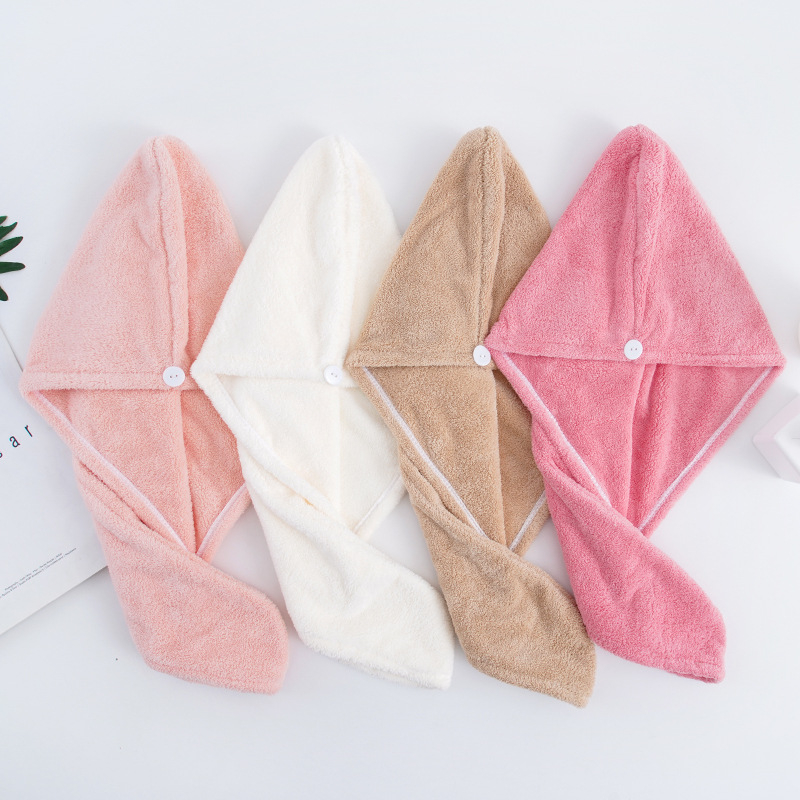 Coral Fleece Hair Wrap Towel Magic Hair-drying Cap turban Customize Logo Package