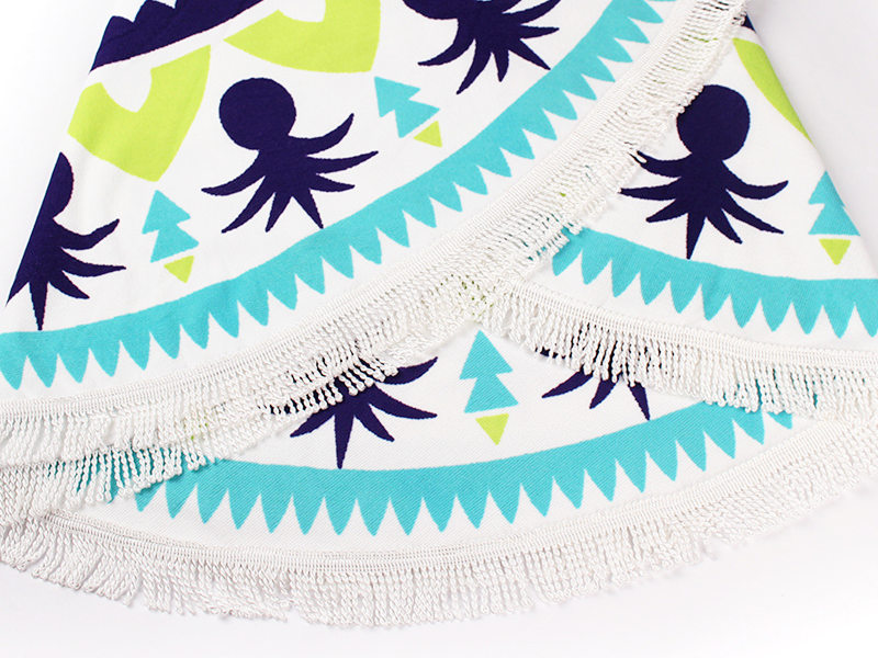 custom design plate screen printing microfiber Round / Rectangle beach towel