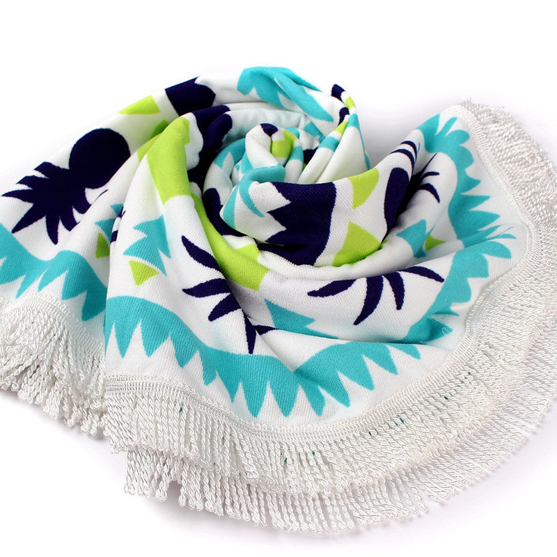 Microfiber Round / Rectangle Beach Towel Plate Screen Printed Stock and Custom Design Available