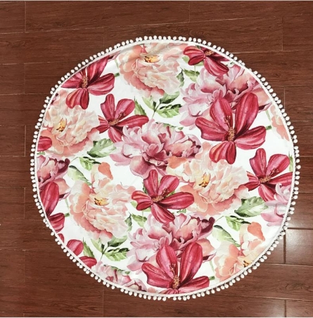 Sublimation Printing Microfiber Rectangle/Round/Profiled Beach Towel Custom Design Shape Low MOQ