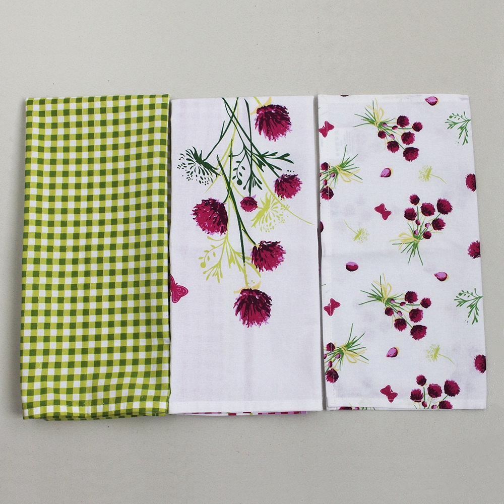 Plain Cloth Kitchen Towel 100% Cotton Yarn Dyed or Custom Pattern Printed Embroidery Available