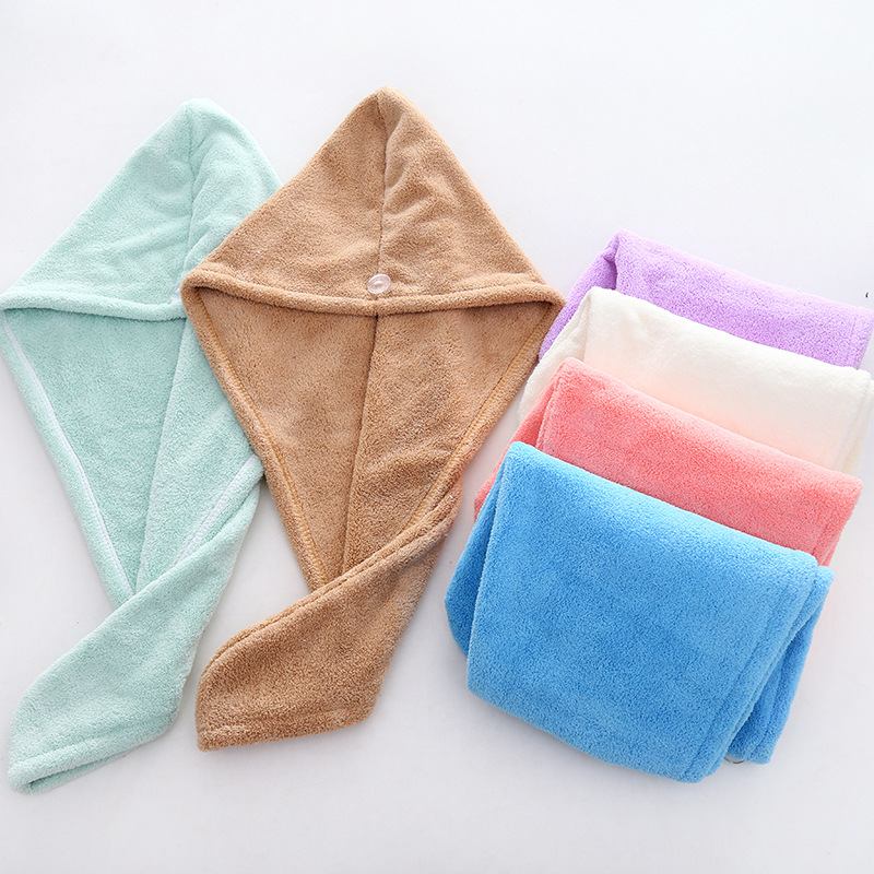 Coral Fleece Hair Wrap Towel Magic Hair-drying Cap turban Customize Logo Package