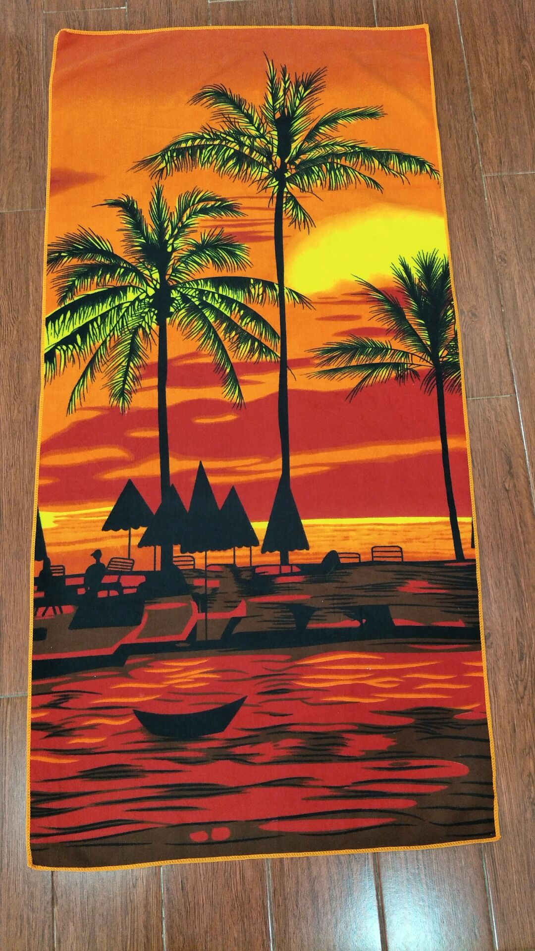 Microfiber Round / Rectangle Beach Towel Plate Screen Printed Stock and Custom Design Available