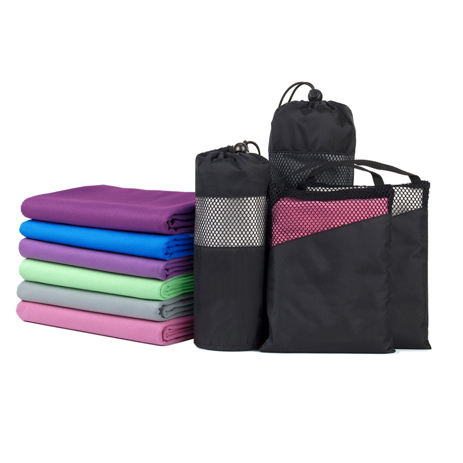 Polar Fleece (microfiber/suede) Sports Towel Gym Towel Solid Color or Customize Pattern/Logo Printed Available