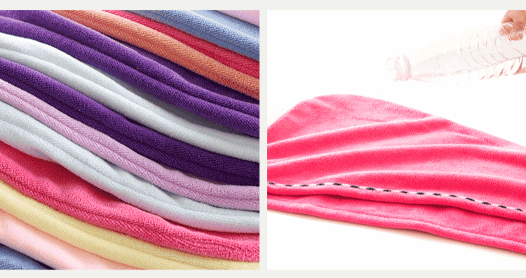 Microfiber Hair Wrap Towel Magic Hair-drying Cap turban Customize Logo Package